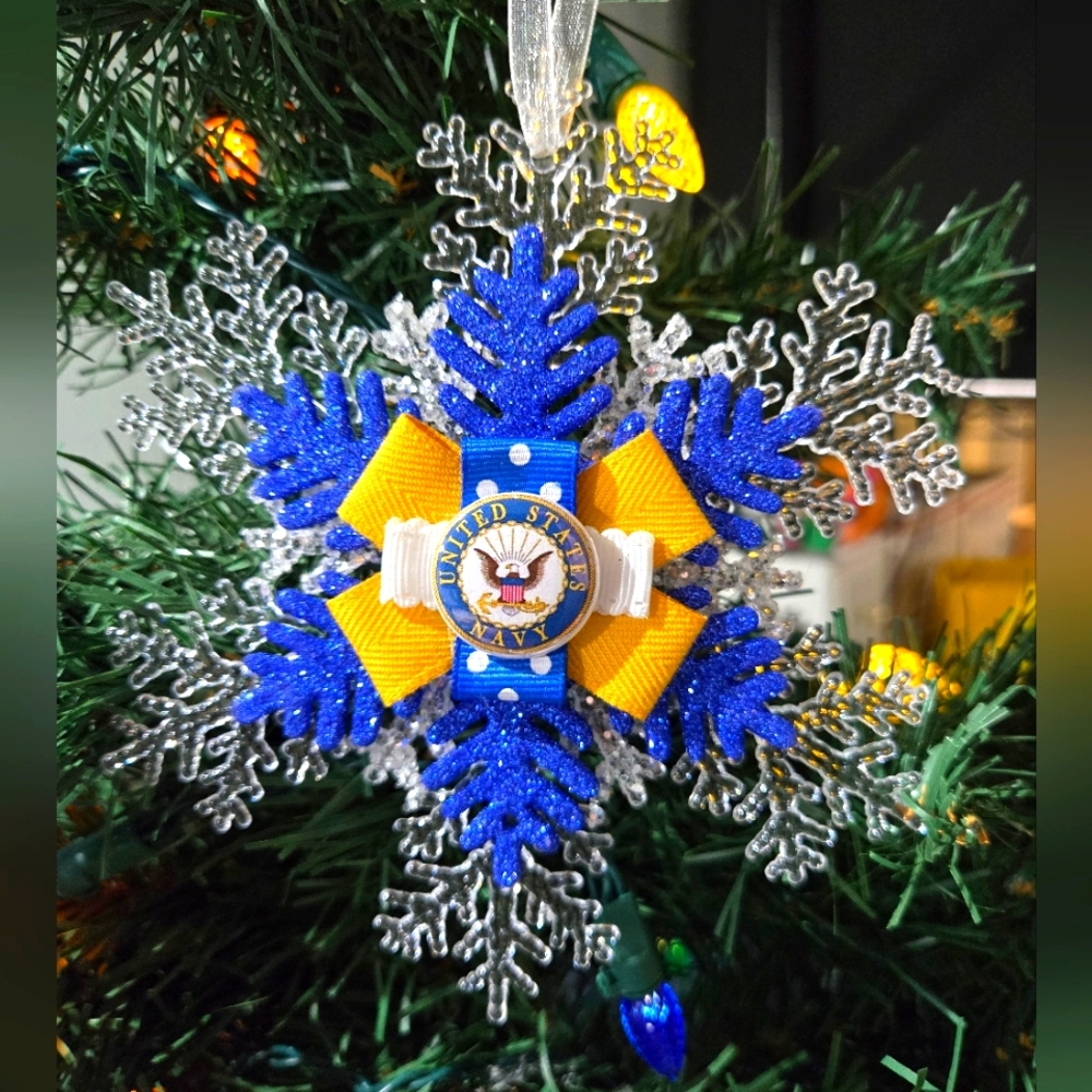 NWT US Navy Ornament United States Navy Military Souvenir Christmas Holiday OOAK
